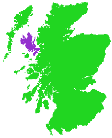Location of Skye in Scotland